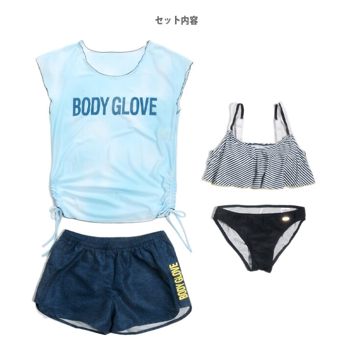 楽天市場】BODY GLOVE レディース ビキニ 水着 4点セット 7S 9M 11L  
