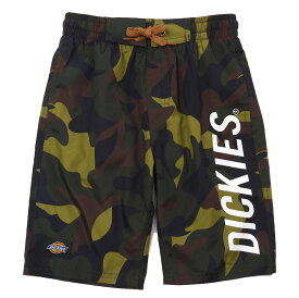 Dickies キッズ用迷彩柄サーフパンツ水着 100 110 120 130 710702 ディッキーズ スイムウェア 男の子用 幼児 ハーフパンツ 短パン 海パン 海水パンツ トランクス カモフラ ミリタリー 子供 子ども こども 男児 紺 ネイビー カーキ メール便送料無料