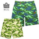 admiral メンズ サーフパンツ 水着 M L LL アドミラル 77091 海パン 海水パンツ スイムウェア ハーフパンツ トランクス ハーフパンツ 短パン リーフ柄 白 黄色 紺 オフホワイト ネイビー 大きいサイズあり