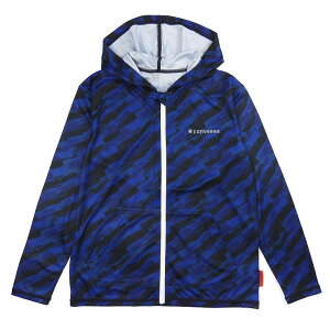 CONVERSE フード付き 長袖 ラッシュガード 水着 キッズ ジュニア 140 150 160 コンバース ブラック ネイビー 792482 ジッパー ジップアップ ファスナー フルジップ UPF50+ UVカット 紫外線防止 迷彩 カ