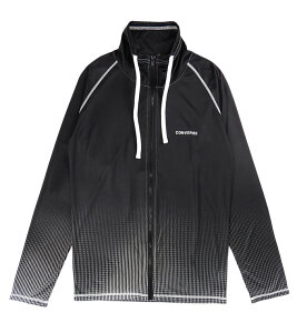 CONVERSE 長袖 ラッシュガード 水着 M L LL コンバース メンズ グレー ネイビー ブルー 834401 ジッパー ジップアップ ファスナー フルジップ ハイネック UPF50+ UVカット 紫外線防止 グラデーション