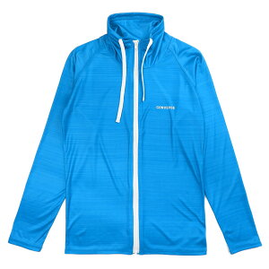 CONVERSE 長袖 ラッシュガード 水着 メンズ M L LL ブラック グレー ブルー 835401 コンバース ジップアップ ジッパー ファスナー 前開き ハイネック UPF50+ UVカット 紫外線防止 ボーダー 黒 青 大き