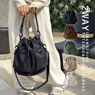 ショルダーバッグ レディース 巾着バッグ ショルダー ドロストバッグ ショルダーバッグ 2way ショルダー …