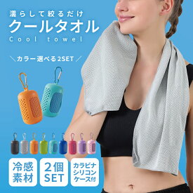 クールタオル 選べる2色セット 冷感タオル 冷却タオル クールタオル スポーツタオル ひんやり 冷感 冷却 クールコアタオル スポーツ 省エネ対策 通学 部活 サークル ウォーキング アウトドア ジム　送料無料
