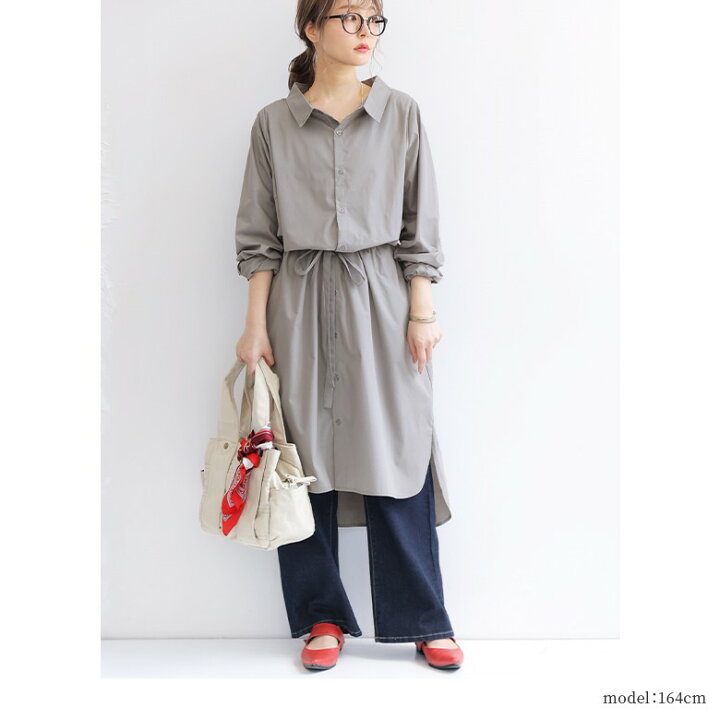 楽天市場】シャツワンピース シャツワンピ レディース ロング 