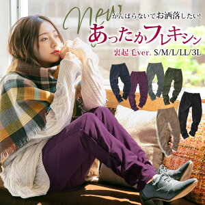 選べるS M L LL 3Lサイズ展開&豊富なカラバリ展開!『n'OrNEW裏起毛フレキシンストレッチパンツ』[ロング パンツ レディース 秋冬 ボトムス フレキシン ストレッチ スキニー レギパン 裏起毛 ノアール]【メール便不可】