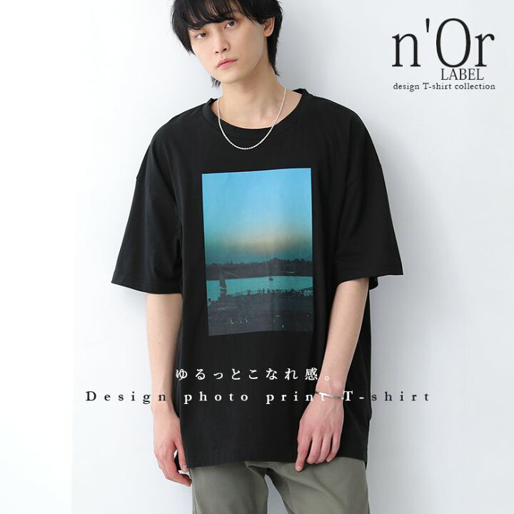 楽天市場 N Orlabelビッグシルエットフォトプリントtシャツ カットソー 春夏 メンズ 半袖 トップス 綿100 オーバーサイズ 写真 フォトプリント お揃い ペア リンクコーデ 返品交換不可 メール便可 10 オシャレウォーカー Osharewalker