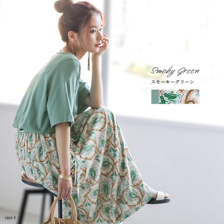 楽天市場 選べるm 3lサイズ展開 N Orlabelペイズリー切替ドッキングワンピース ロング ワンピース 春夏 レディース 半袖 無地 ペイズリー柄 異素材 ドッキング 綿100 切替 パステル メール便不可 オシャレウォーカー Osharewalker