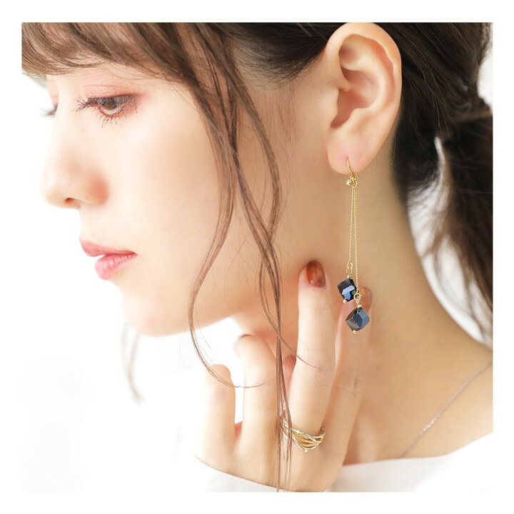 楽天市場】『2連スイングビジューピアス』[ロング ピアス レディース 
