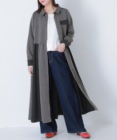 シャツワンピース 長袖 レディース ワンピース ロングワンピース シャツワンピ ロングワンピ フレア 配色 ギャザー 羽織 ポケット カジュアル シンプル きれいめ 上品 大きいサイズ 体型カバー 秋 冬【メール便不可】【20】