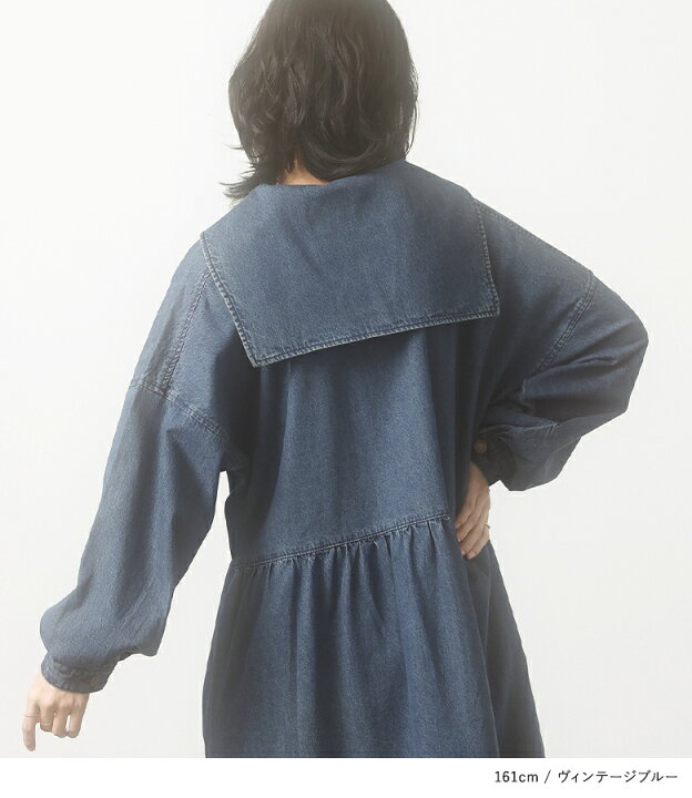 楽天市場】【送料無料】『セーラーデニムワンピース』[somari  
