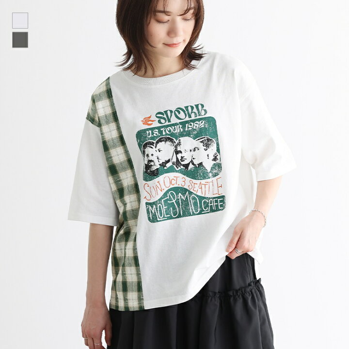 楽天市場】『リメイク風Tシャツ』[Tシャツ トップス カットソー 