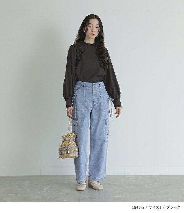 楽天市場】ブラウス 長袖 レディース トップス シャツ フリルブラウス  