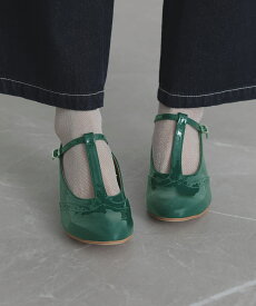 パンプス レディース 靴 くつ シューズ ストラップパンプス チャンキーヒール ローヒール Tストラップ 履きやすい 歩きやすい きれいめ オケージョン パーティー 春 夏 秋 冬【メール便不可】【50】