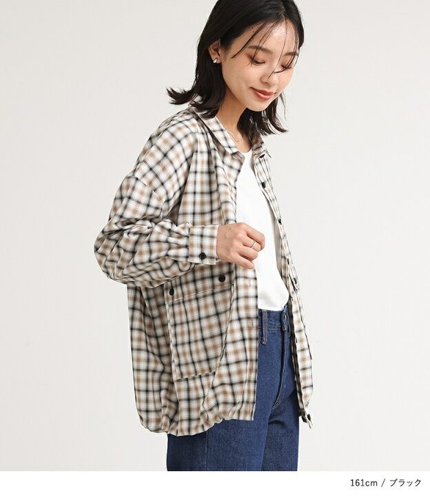 楽天市場】チェックシャツ 長袖 レディース トップス 柄シャツ 