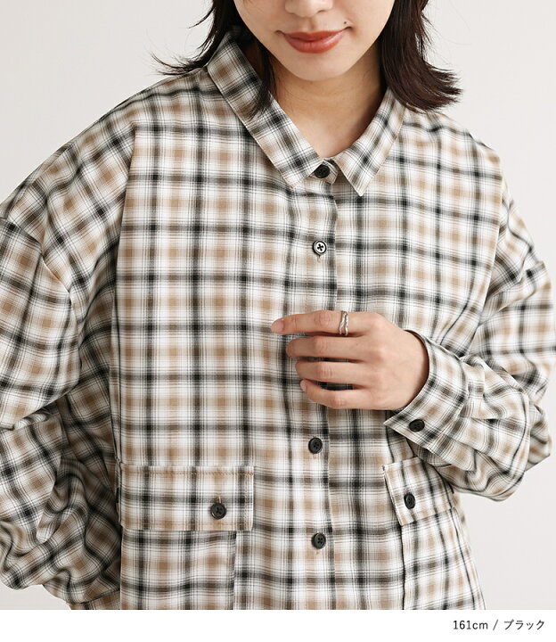 楽天市場】チェックシャツ 長袖 レディース トップス 柄シャツ 