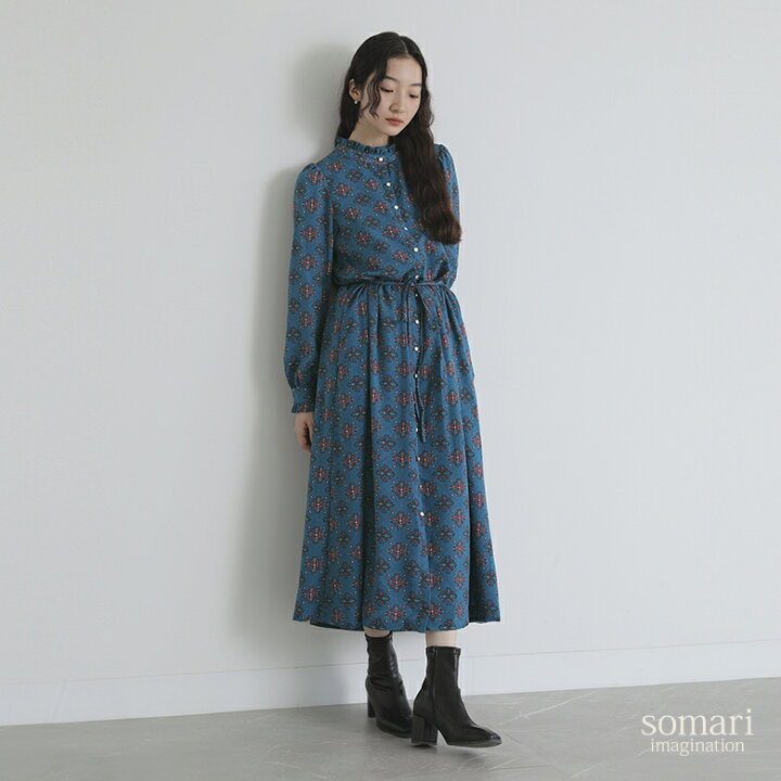 楽天市場】ワンピース ロングワンピース 長袖ワンピース レディース  