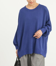 【全品10%OFF 11/16 23:59迄】ニット セーター レディース トップス プルオーバー 長袖 クルーネック 変形 ドレープ カシミヤタッチ あったかい 無地 手洗いOK カジュアル シンプル 帯電防止 大きいサイズ ゆったり 体型カバー【メール便不可】【20】