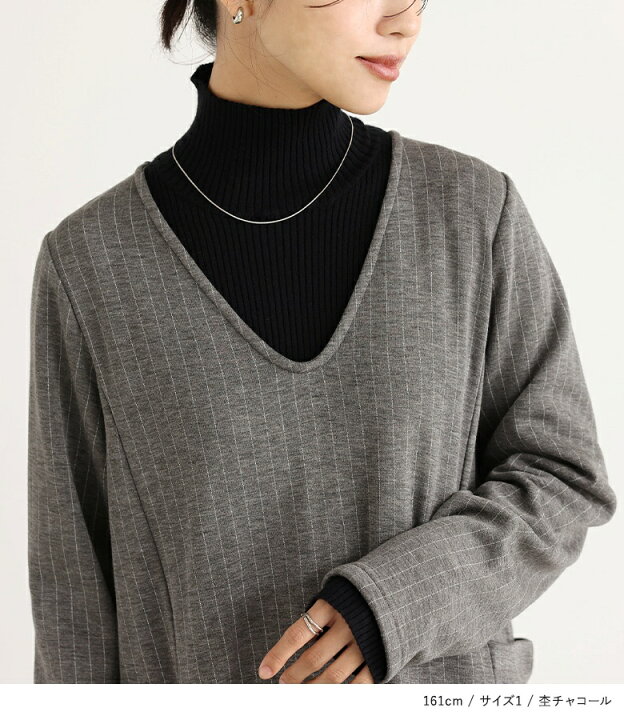 楽天市場】【50％OFF】ワンピース 長袖 レディース Vネック ロング 