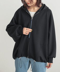 パーカー レディース トップス ジップパーカー ダンボールニット ラグラン パイピング スウェット トレーナー ビッグシルエット オーバーサイズ ドロスト 配色 無地 体型カバー 大きいサイズ【メール便不可】【30】