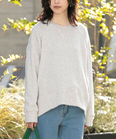 【50％OFF】【送料無料】スウェット レディース トップス トレーナー 長袖 綿混 ふんわり ゆるっと ドルマン ガセットデザイン 体型カバー 細見え お尻が隠れる 春 秋 冬 着回し オシャレウォーカー◇【メール便不可】【40】