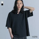 【期間限定！最大50％OFFクーポン対象】ニット メンズ トップス ポロニット 半袖 スキッパー 編み地 プルオーバー ラフ ゆったり 透け感 サマーニット 春 夏 ロングシーズン オシャレウォーカー【メール便不可】【30】