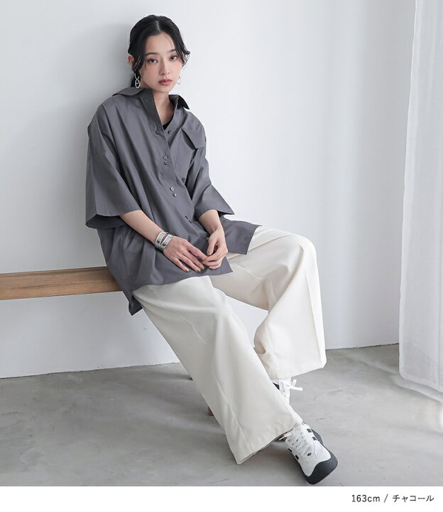 楽天市場】【ROOMコラボ】UVカット UV シャツ レディース トップス 新品 yori UVカットオーバーシャツ38