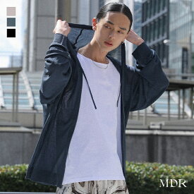 パーカー メンズ トップス 長袖 羽織 ジップアップ サマーニット 薄手 冷房対策 フード 透け感 レイヤード 重ね着 持ち運び コンパクト 軽い 着回し 楽ちん シンプル カジュアル 春 夏 秋 オシャレウォーカー※メール便可※【10】