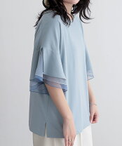 楽天市場】レース トップス 半袖（カラーブルー）（Tシャツ 