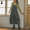 【送料無料】ジャンパースカート 裏シャギー あったか レディース ワンピース ジャンスカ ロング丈 バルーン フリル …