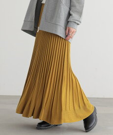 スカート フレアスカート ニットスカート レディース ボトムス ロングスカート ロング丈 ミモレ丈 秋 冬 ハイゲージニット 裏地付き 美シルエット パステル ウエストゴム ノンストレス シンプル【メール便不可】【20】