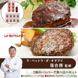 【 ラ・ベットラ・ダ・オチアイ 落合務 監修 】 2種の ハンバーグ 食べ比べ セット ◆ グルメ お取り寄せ 洋食 ギフト お祝い お中元 御中元 お歳暮 御歳暮 内祝い 快気祝い 誕生日 母の日 父の日 有名 シェフ 監修 銘店 名店 トンソンジャパン