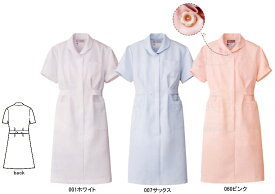 花型ボタンの看護衣 ナース服 S〜6L 白衣