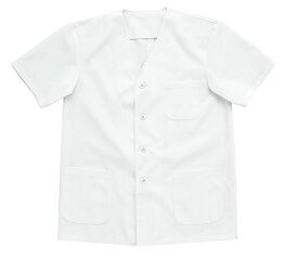 【BIG RUN】厨房白衣（男性用半袖襟なし） S〜4L