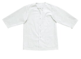 【BIG RUN】厨房白衣（男性用七分袖襟なし） S〜4L