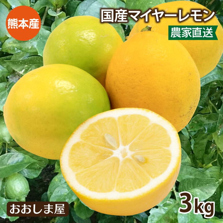 楽天市場】レモン 国産 3kg 送料別 ＜12月中旬頃より順次出荷＞ 減農薬 