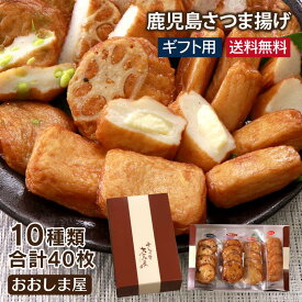 お中元 ギフト さつま揚げ 送料無料 10種類 40枚 本場 鹿児島 さつまあげ 薩摩揚げ 詰め合わせ 2025 御中元 冷凍 鹿児島 名物 名産 お土産 お礼 お祝い 小分けパック 惣菜 おかず おつまみ おでん 食品 グルメ ギフト【gift】