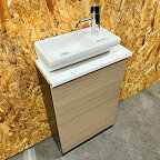 【新古品】【モデルルーム展示品】LIXIL(リクシル) W445 トイレ手洗い器 木目調ブラウン【W0519-10】
