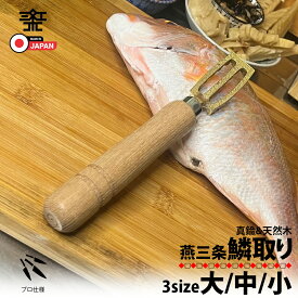 日本製 燕三条 鱗取り 鱗とり 鱗 うろこ取り 真鍮 しんちゅう 魚 傷つけない 頑丈 捌く 魚さばき 大きめの魚 釣り 魚料理 魚調理 調理器具 厨房 キッチン用品 キッチンツール 三枚おろし 業務用 家庭用 簡単 うろことり カンダ kan 配送区分N