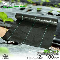 防草シート 黒 2m×100m 1巻 厚さ0.3mm 農用シート 草よけシート 園芸用品 DIY お庭 除草シート 雑草防止…