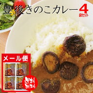 メール便・送料無料【豊後きのこカレー　4個セット】原木栽培　原木しいたけ　しいたけ　椎茸　干ししい…