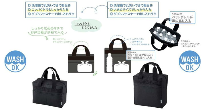 楽天市場】洗える ランチバッグ アルミ仕様 大きめ アルミ仕様 洗濯機 