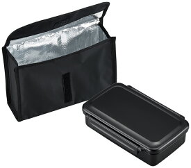 ブラックランチボックス保冷ケース付（弁当箱）・BL-17HE　850mL　防汚剤入りでお手入れしやすいお弁当箱