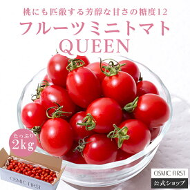 【糖度12】【定期購入】フルーツミニトマト QUEEN 2kg OSMICトマト オスミックファースト オスミックトマト ご家庭向け大容量 定期便