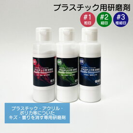 プラスチック研磨剤 100g （2本/3本/パッドセット）プラスチック製品のキズ 曇り消し 磨き研磨用セット プラスチック アクリル ポリカ キズ 曇り 除去 キレイにする 専用コンパウンド