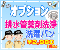 【オプション】排水管薬剤洗浄（洗濯パン：1箇所）（出張施工）