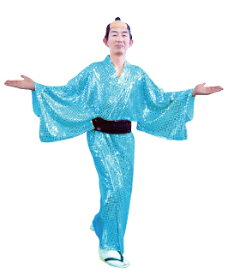 スパーク着流し（ブルー）