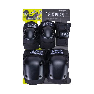 2/28(�y) �ē��� / �y���K�A���i�z 187 KILLER PADS (�����G�C�g�Z�u�� �L���[�p�b�h) SIX PACK PAD SET 187 �L���[�p�b�h�v���e�N�^�[ �X�P�[�g�{�[�h �X�P�{�[ �v���e�N�^�[ ��l�p �G �I ��� �Z�b�g ��
