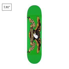 ANTIHERO (アンタイヒーロー) CLASSIC EAGLE 7.81in x 31.3in Green Skateboard Deck スケートボード スケボー アンチヒーロー デッキ イーグル 7.81インチ グリーン 【送料無料 / デッキテープ無料】【あす楽対応】