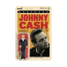 Super7 (スーパーセブン) Johnny Cash ReAction Figure The Man In Black / Super 7 リ・アクション フィギュア カントリー コラボレーション ジョニー・キャッシュ おもちゃ TOY 3.75インチ 【送料無料】【あす楽対応】